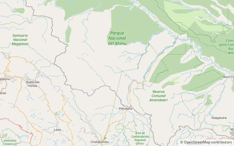 pusharo park narodowy manu location map