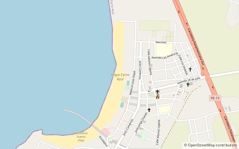 Playa Cerro Azul location map
