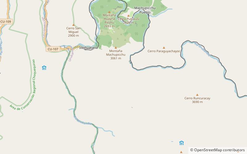 Wiñay Wayna location map