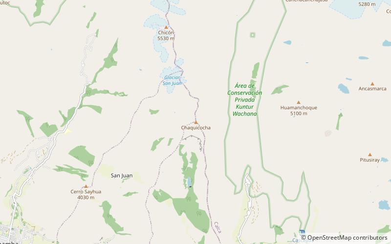 Chaquicocha Mountain location map