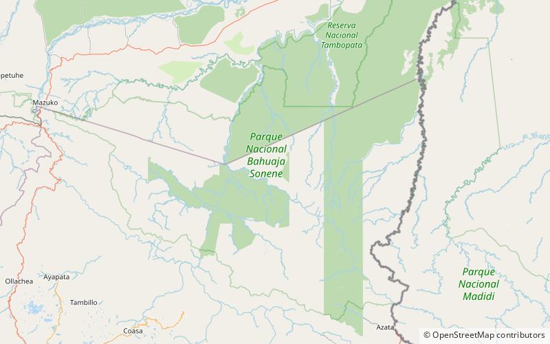 Bahuaja-Sonene National Park location map