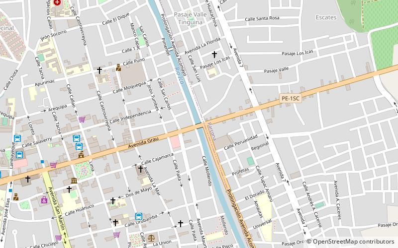 avenida grau ica location map