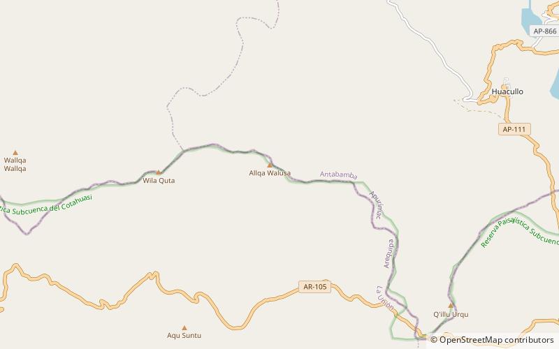 allqa walusa cotahuasi subbasin landscape reserve location map