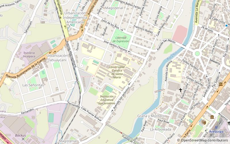 universidad catolica de santa maria arequipa location map