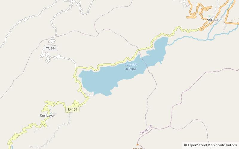 Lake Aricota location map
