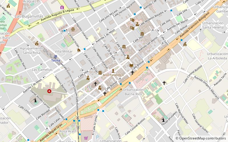 Tacna Parabolic Arch location map
