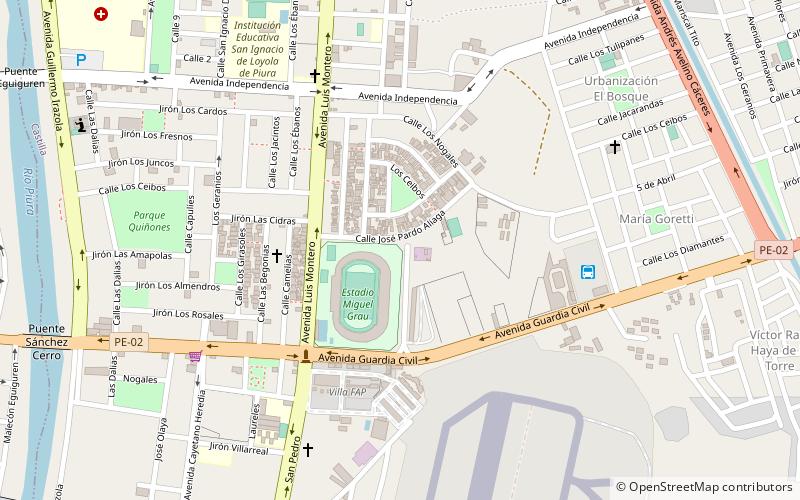 Estadio Miguel Grau location map