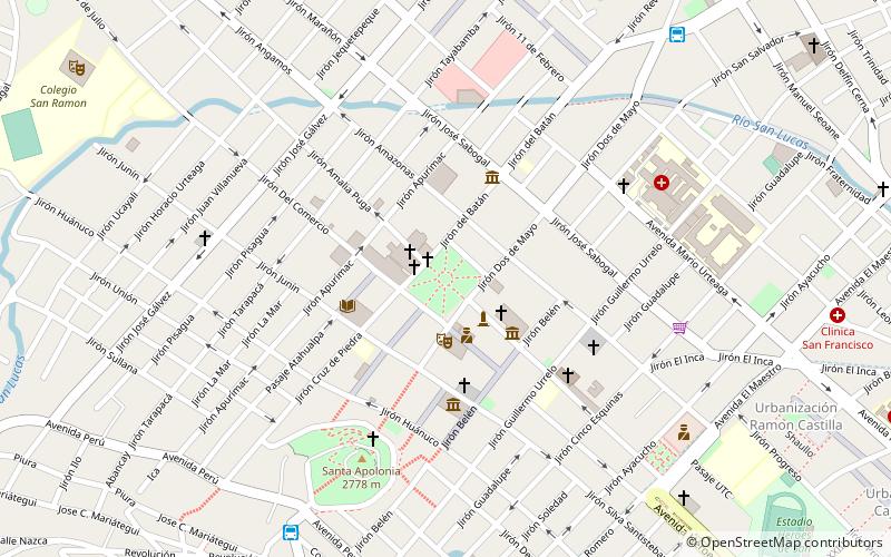plaza de armas of cajamarca location map
