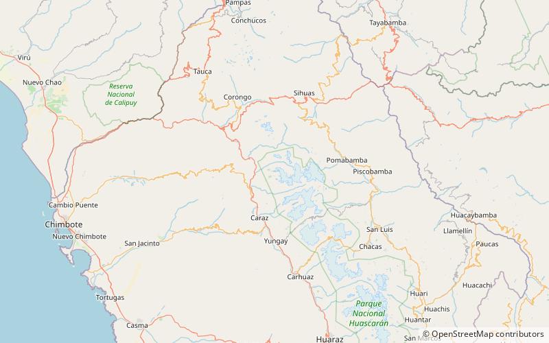 lake atuncocha park narodowy huascaran location map