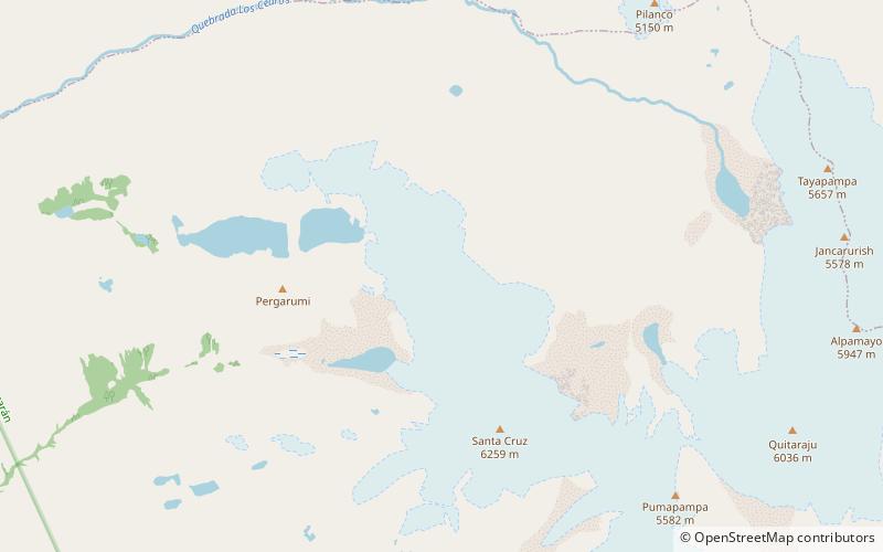 santa cruz norte parque nacional huascaran location map
