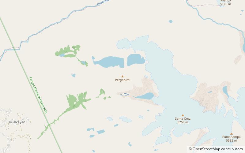 pergarumi nationalpark huascaran location map
