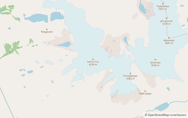 santa cruz chico parque nacional huascaran location map