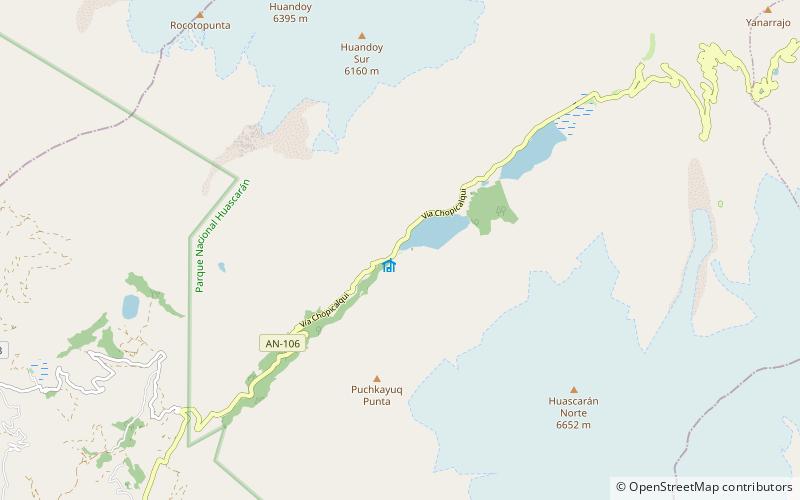Llanganuco lakes location map
