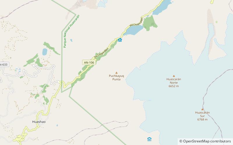 puchkayuq punta nationalpark huascaran location map