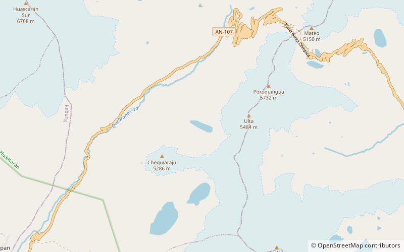 wallqaqucha park narodowy huascaran location map