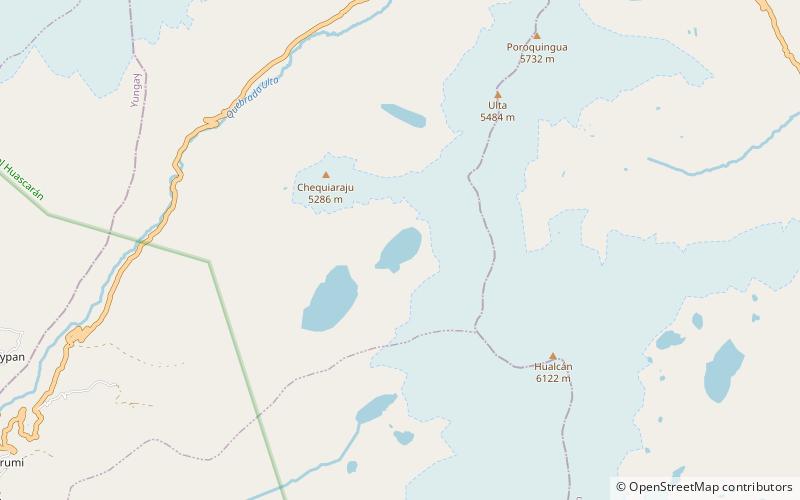 chequiacocha parque nacional huascaran location map