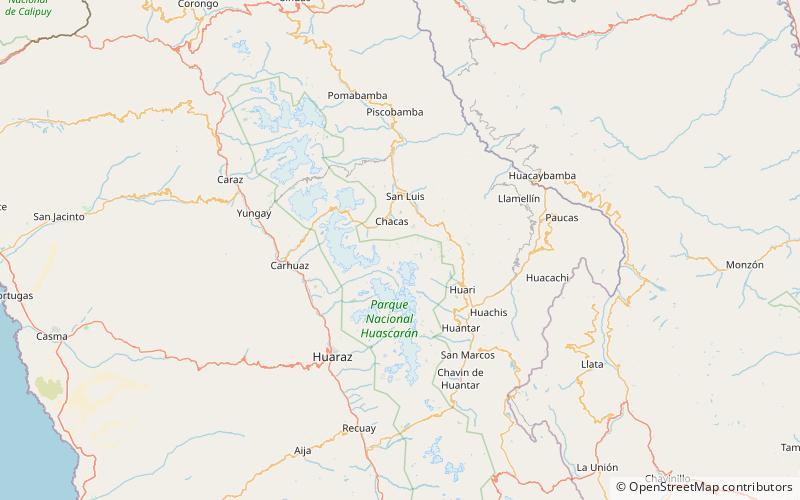 runtococha nationalpark huascaran location map
