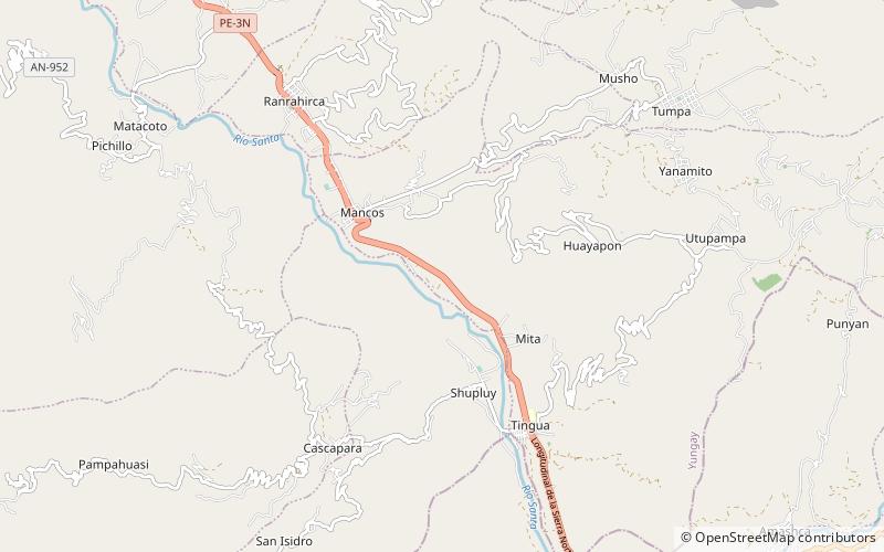 Guitarrero-Höhle location map