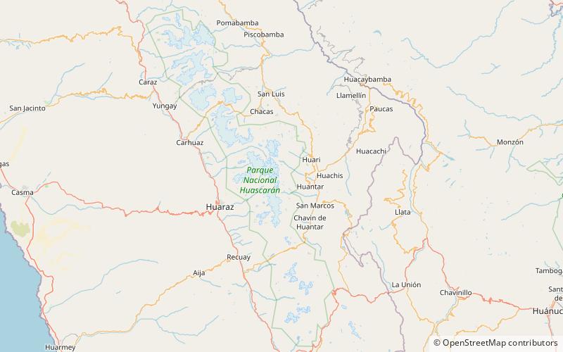 millu hirka huascaran national park location map