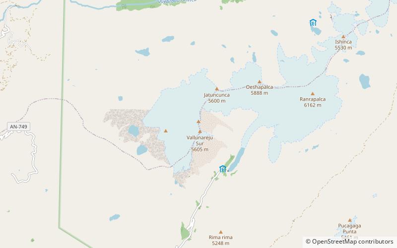 Vallunaraju location map