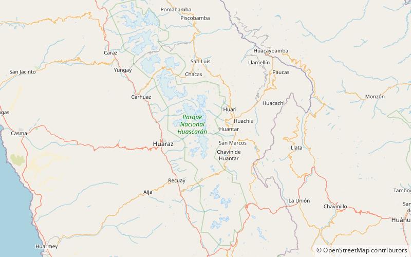 maparaju parque nacional huascaran location map