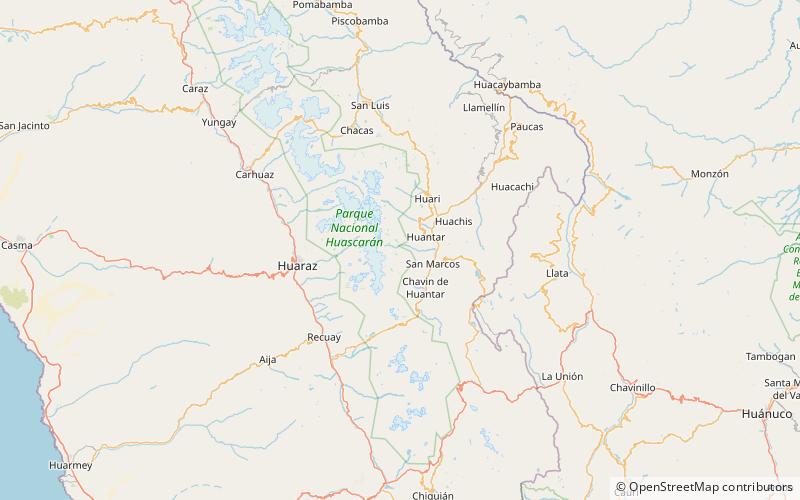 hatun jacacocha parque nacional huascaran location map