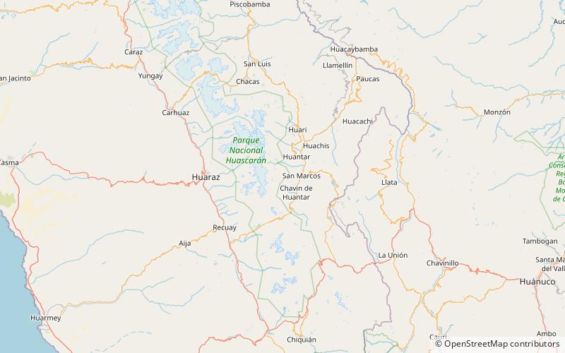 yanaqucha parc national de huascaran location map