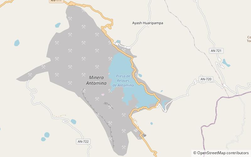 Antamina Tailings Dam location map