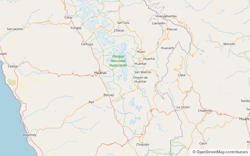 uruashraju park narodowy huascaran location map