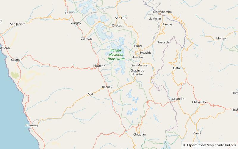 pumahuacanca nationalpark huascaran location map