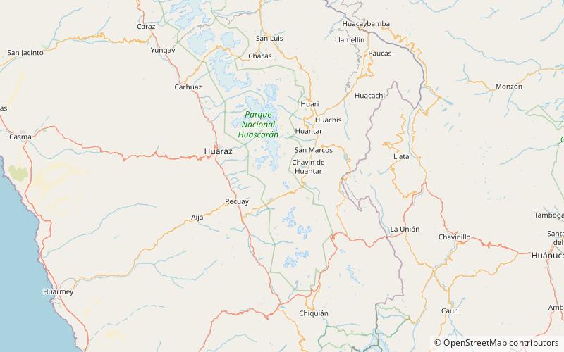 tuctu parque nacional huascaran location map
