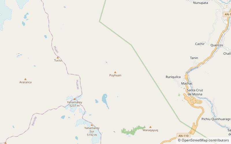 puyhuan parc national de huascaran location map