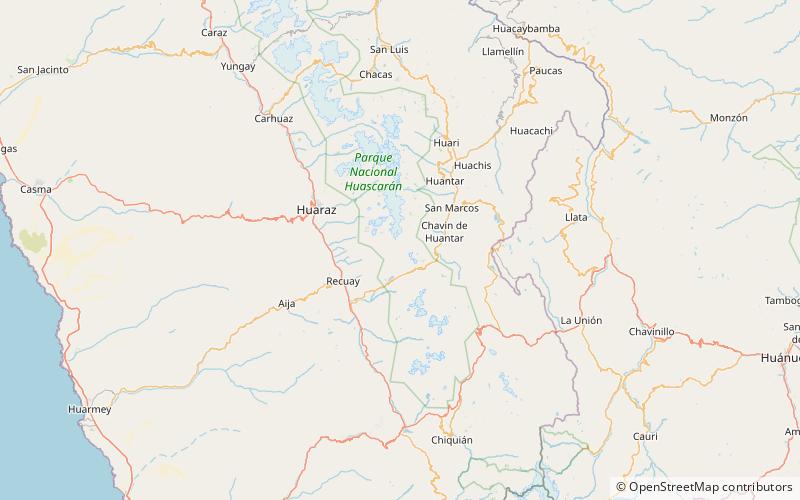 araranca nationalpark huascaran location map
