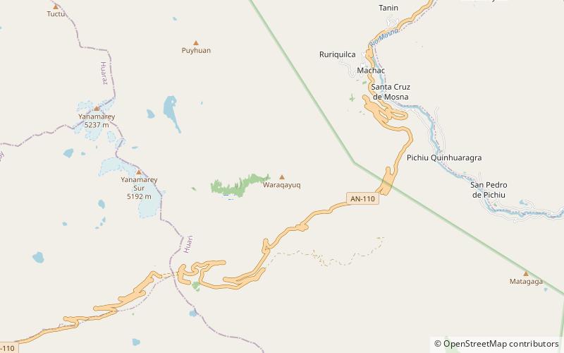 waraqayuq park narodowy huascaran location map