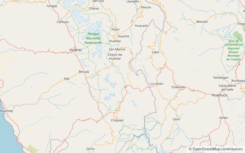 ichic challhua park narodowy huascaran location map