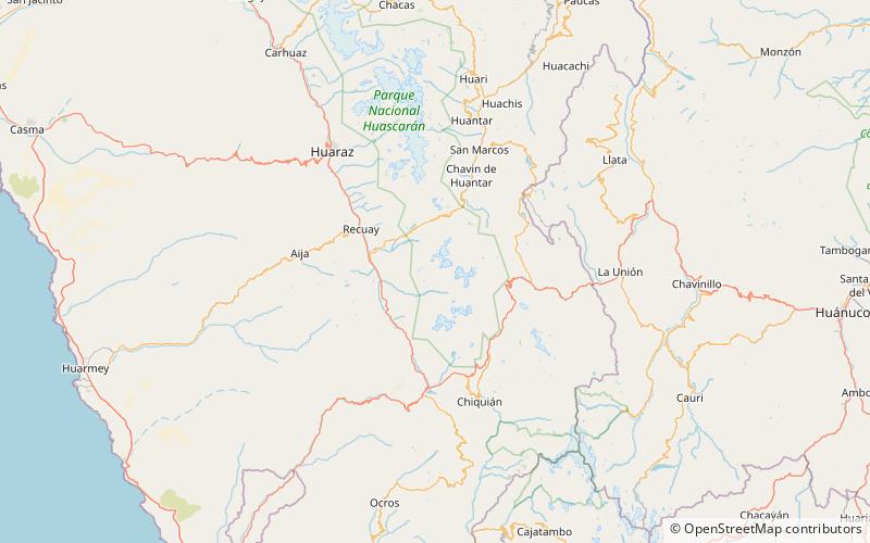 kunkush nationalpark huascaran location map