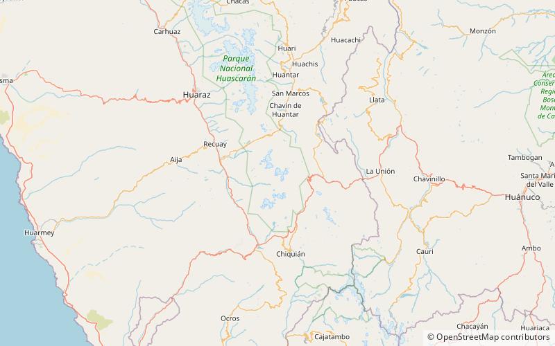 tantash parc national de huascaran location map