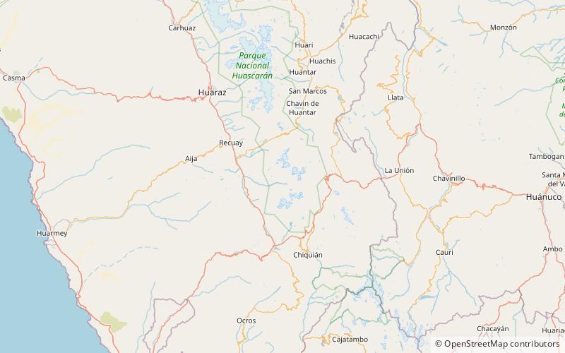 pukarahu parque nacional huascaran location map
