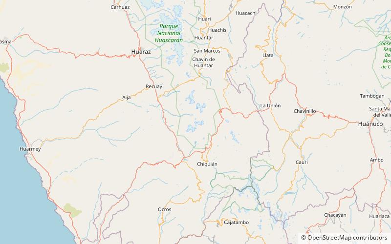 challhua nationalpark huascaran location map