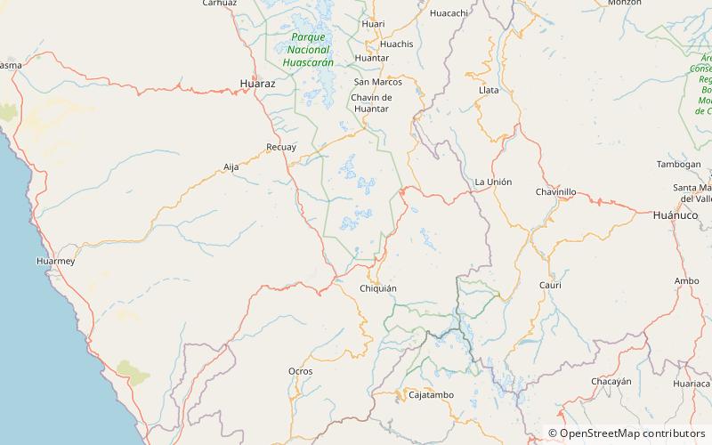 minapata parque nacional huascaran location map