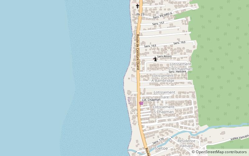Plage publique de Rohotu location map