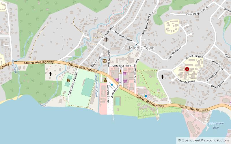 Battle for Milne Bay Memorial location map
