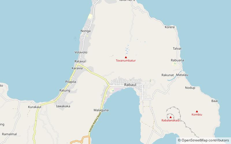 volcano observatory rabaul location map