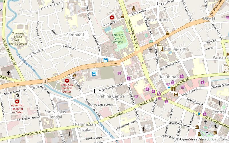 elizabeth mall cebu city location map