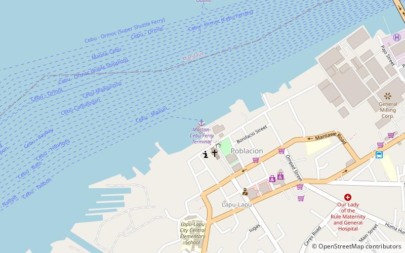 Muelle Osmeña Lighthouse location map