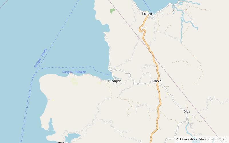 tubajon dinagat location map