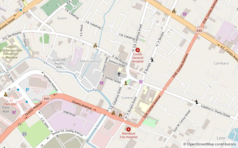 mandaue church cebu city location map