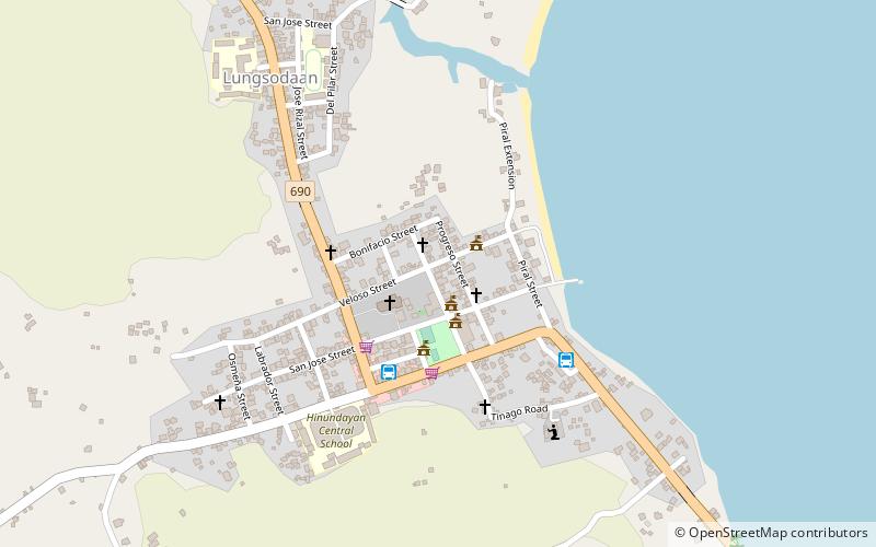 hinundayan location map