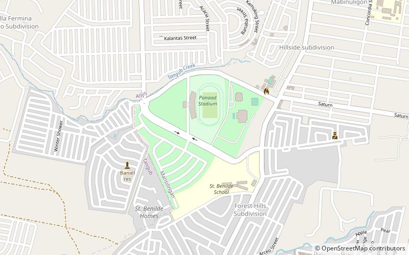 Panaad Park and Stadium location map