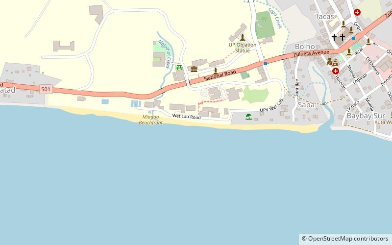 miagao beachfront location map